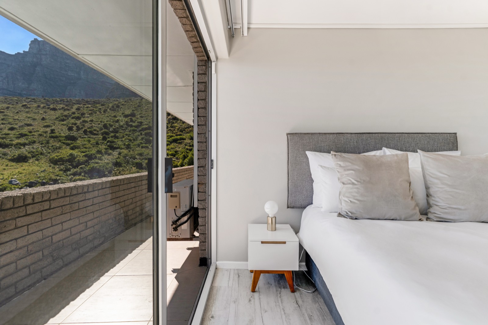 Master bedroom with mountain views and en-suite bathroom